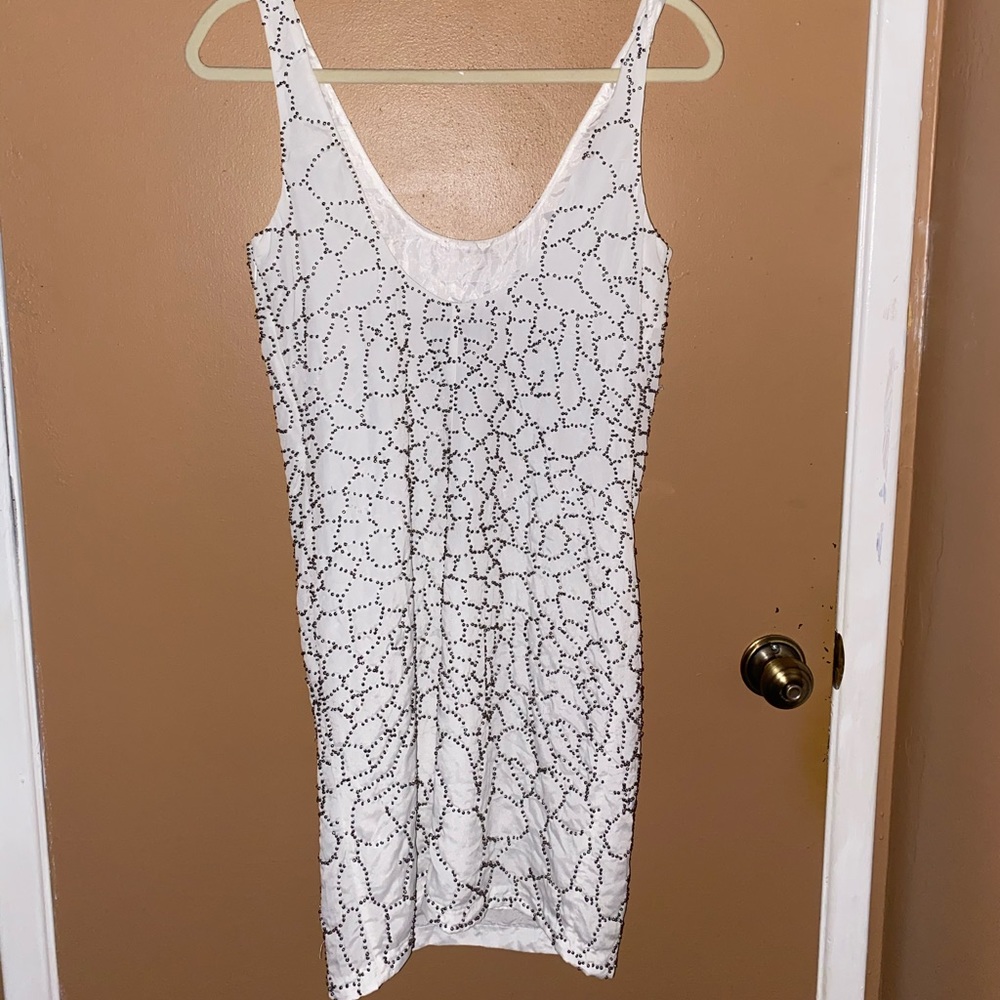 Armani Exchange White beaded dress size 4